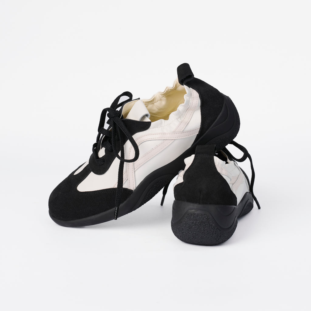 The Dual Stride Women's Color-Blocked Genuine Leather Shoes