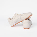 The Dual Stride Women‘s Minimalist Cream Leather Sneakers