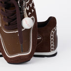 The Dual Stride Men‘s Retro Brown Suede Sneakers