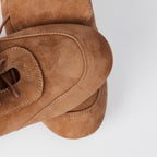 The Dual Stride Women's  Brown Suede Slip-On Trainers