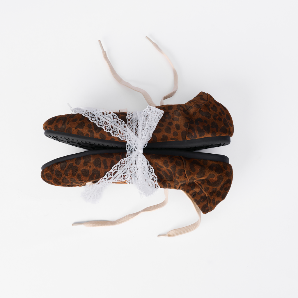 The Dual Stride Women's Leopard Print Suede Ballet Sneakers