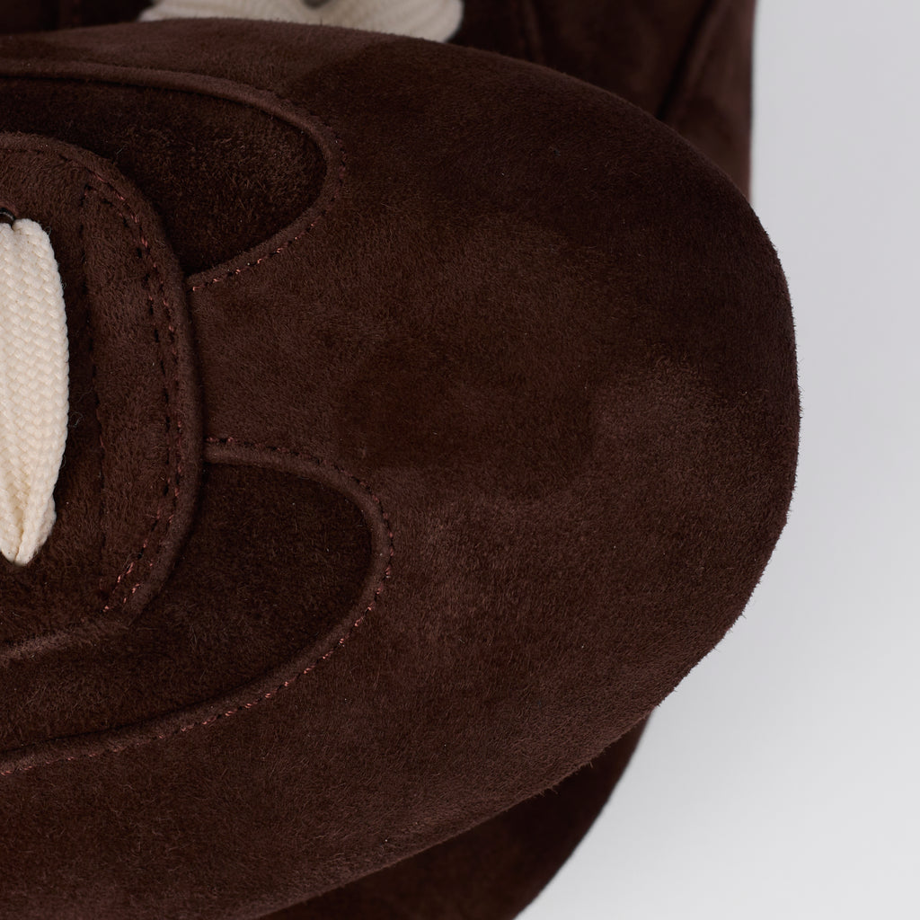 The Dual Stride Women's Chocolate Brown Minimalist Suede Trainers