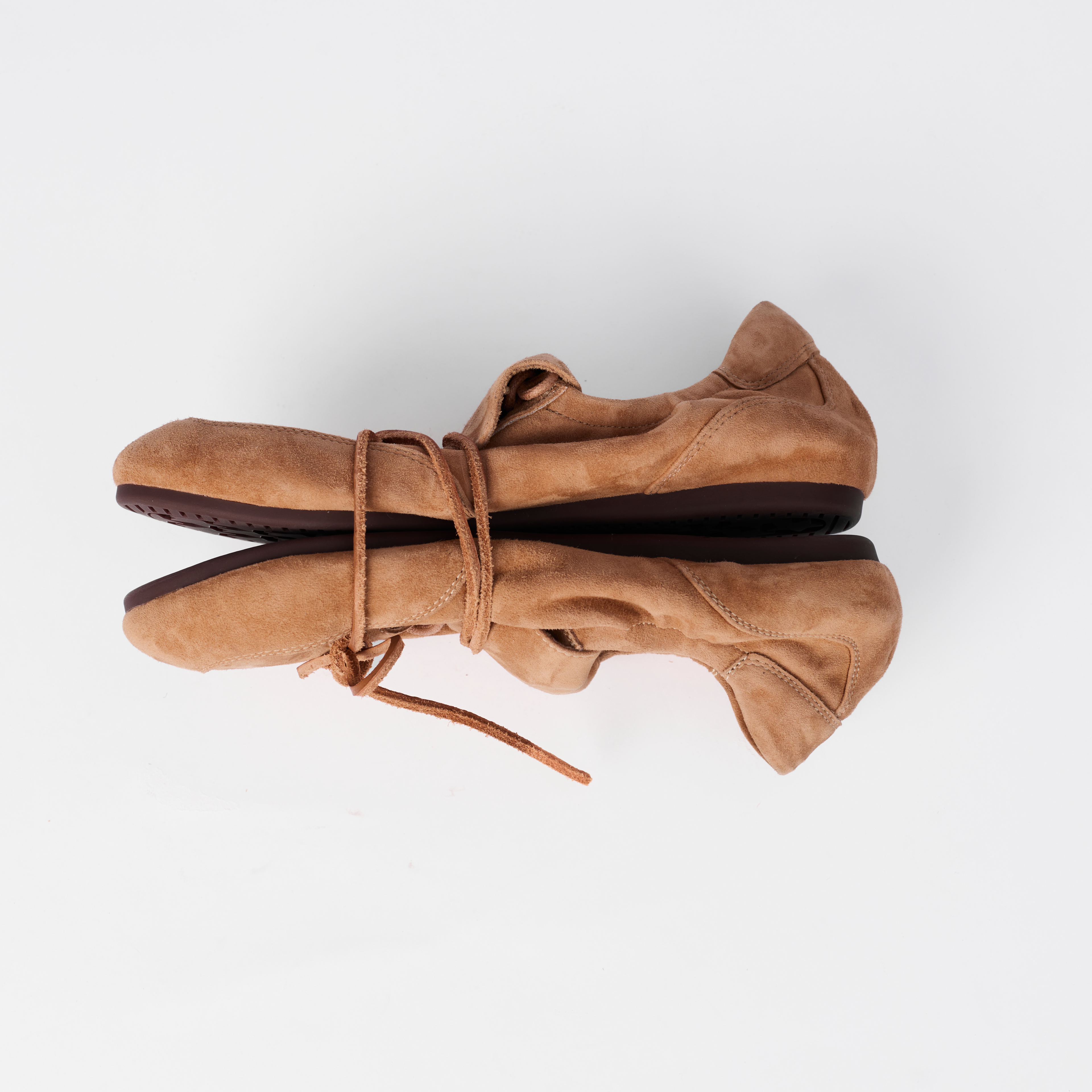 The Dual Stride Women's  Brown Suede Slip-On Trainers