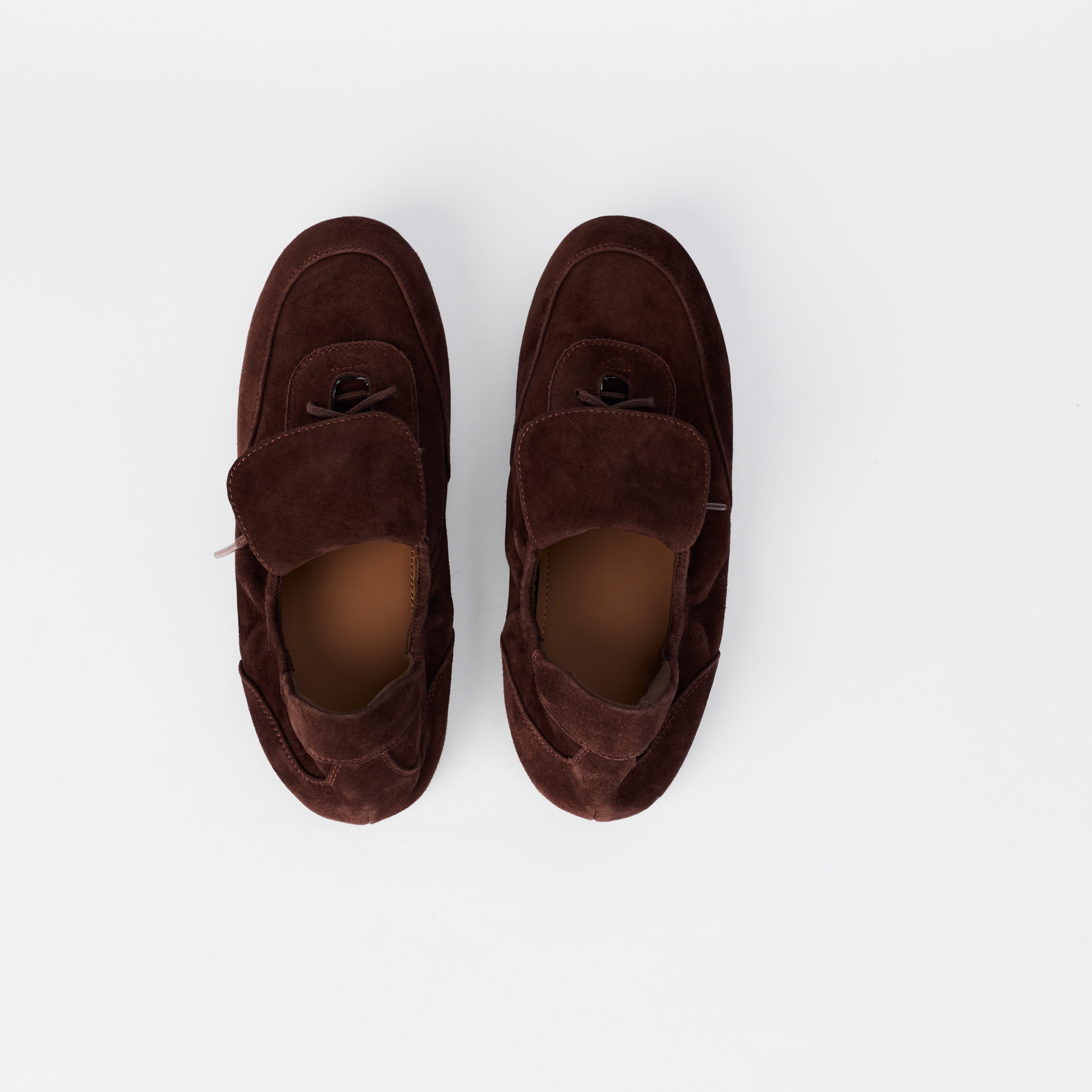 The Dual Stride Women's  Chocolate Brown Suede Slip-On Trainers