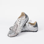The Dual Stride Women's Casual Silver Sneakers