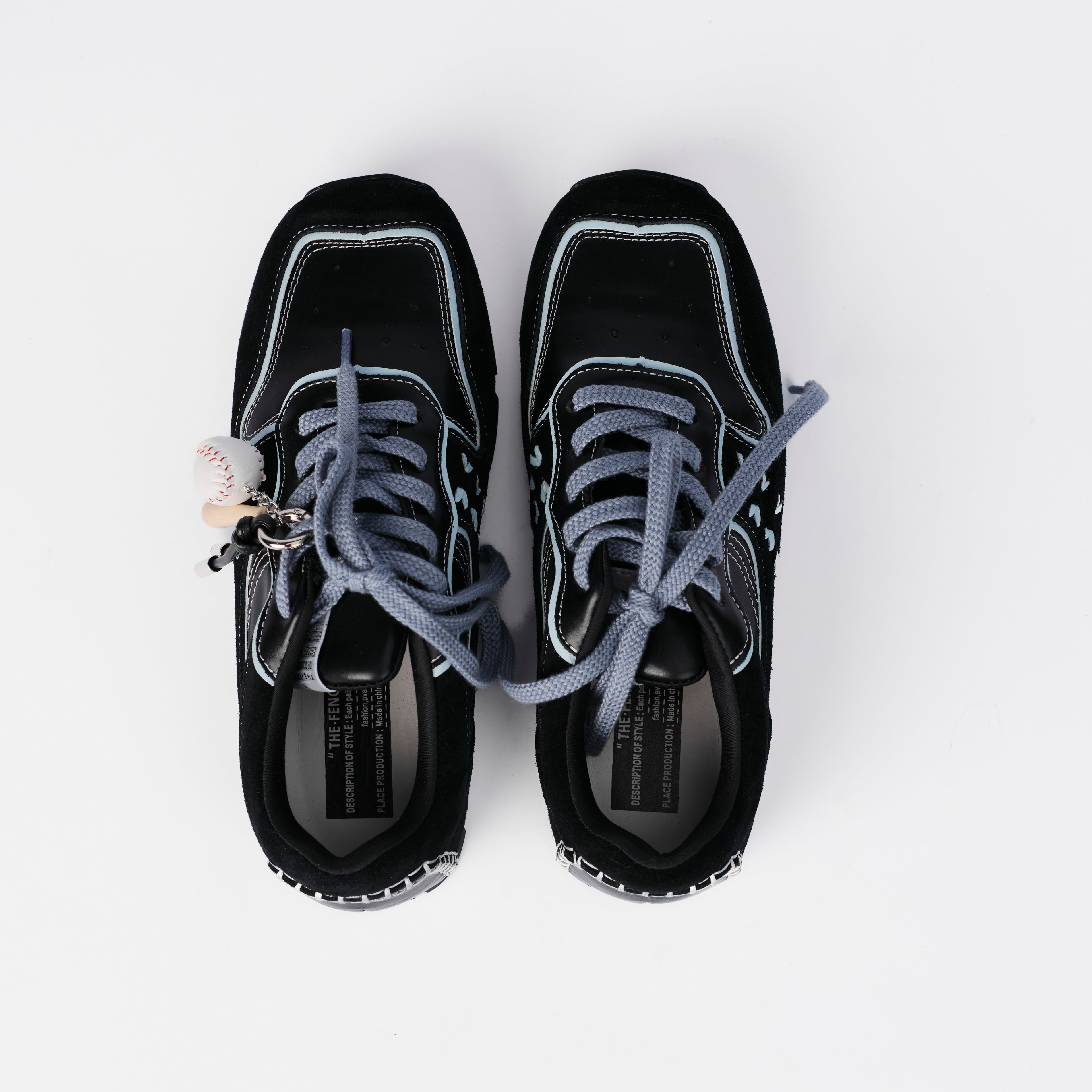 The Dual Stride Women‘s Retro Black Suede Sneakers