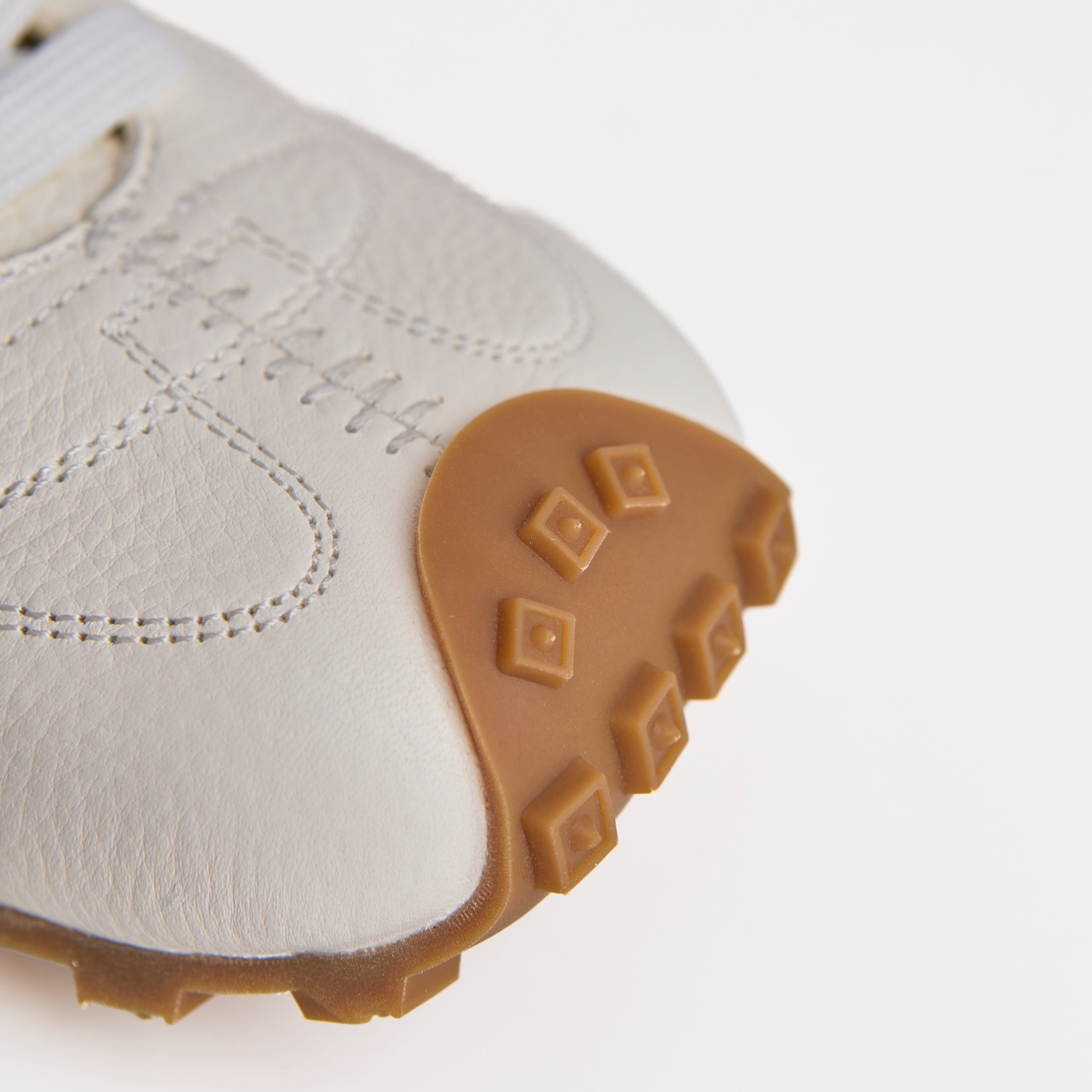 The Dual Stride Men's Classic White Leather Square-Toe Sneakers