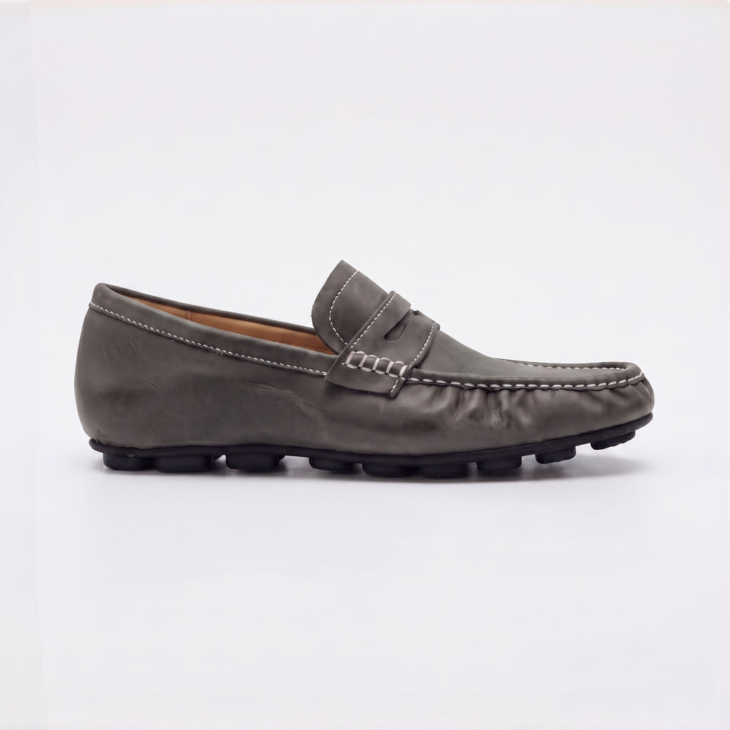 The Dual Stride Women's Dark Grey Penny Loafer Flats