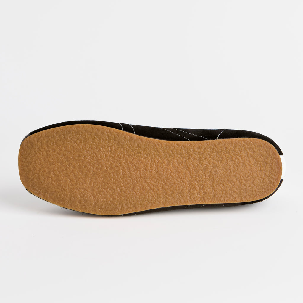 The Dual Stride Men's Black Artisanal Retro Track Suede Sneaker