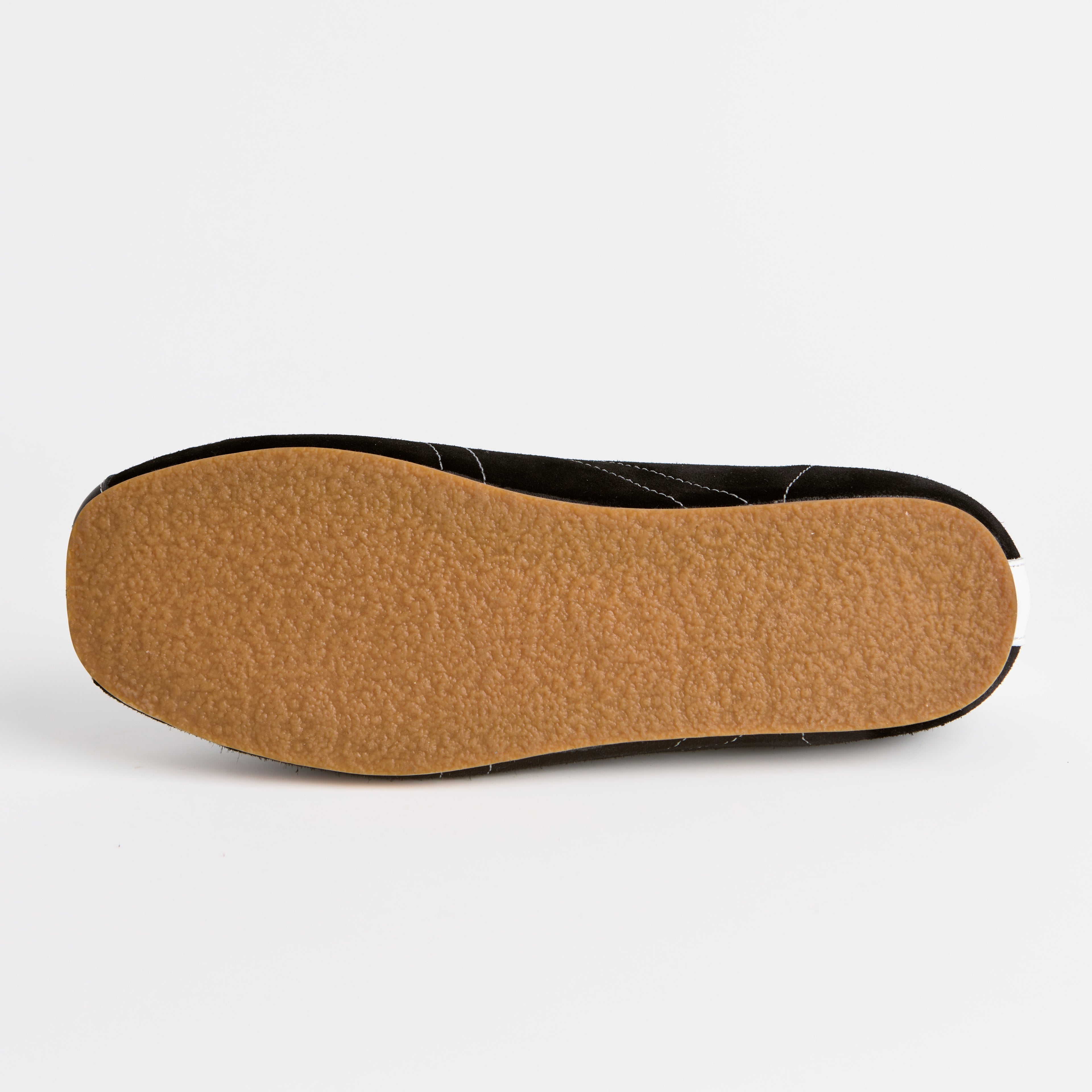 The Dual Stride Men's Black Artisanal Retro Track Suede Sneaker
