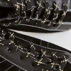 The Dual Stride Men's Black Artisanal Retro Track Suede Sneaker