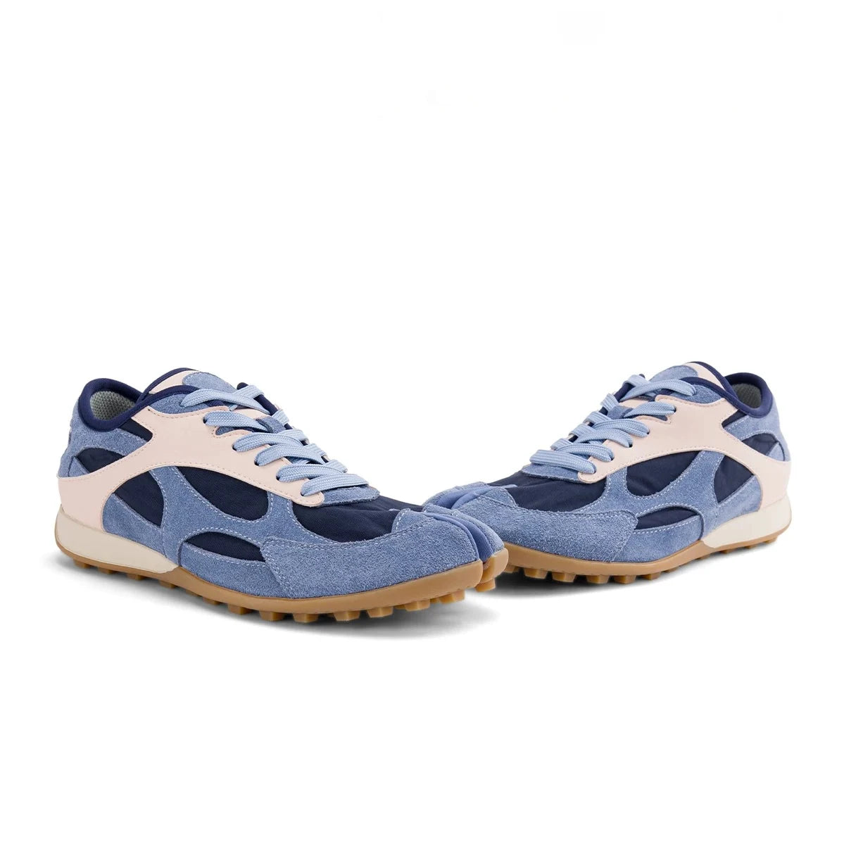 The Dual Stride Blue Split‑Toe Retro Sneakers