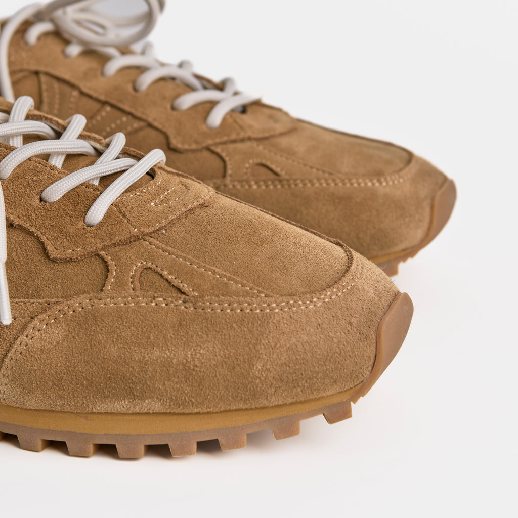 The Dual Stride Men's Classic Camel Suede  Sneakers