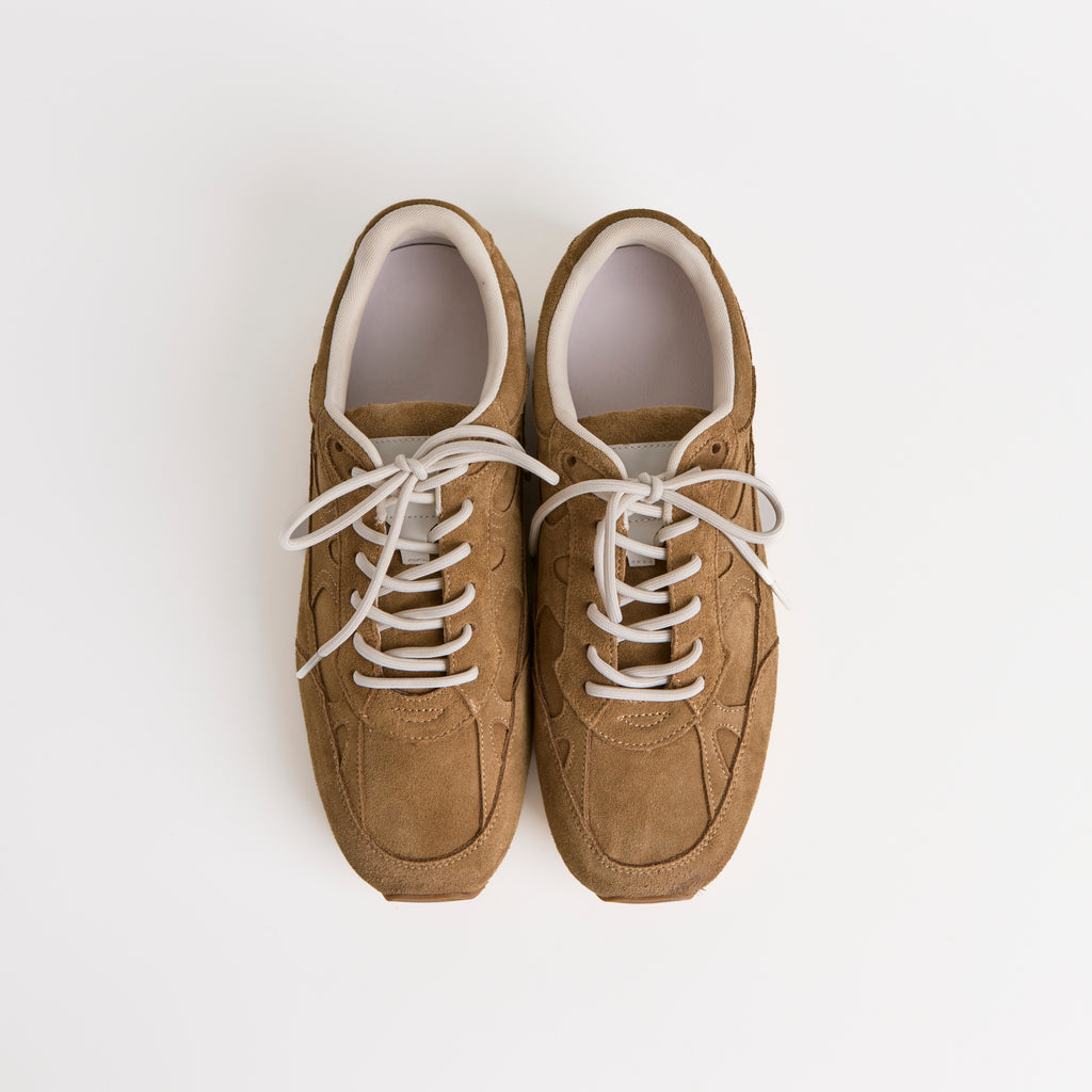 The Dual Stride Men's Classic Camel Suede  Sneakers