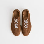 The Dual Stride Brown Sheepskin Suede Retro Trainers