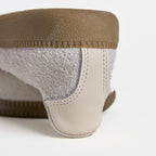 The Dual Stride White Flexible Sheepskin Suede Sneakers