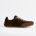 The Dual Stride Men‘s Classic Chocolate Brown Suede Retro Runner