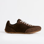 The Dual Stride Men‘s Classic Chocolate Brown Suede Retro Runner