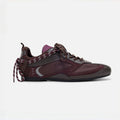 The Dual Stride Burgundy Vintage Trek Retro Trainer Sneakers