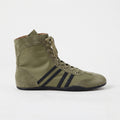 The Dual Stride Olive Stripe Retro High Top Ankle Boots