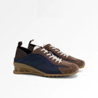 The Dual Stride Women’s Navy Brown 2‑Way Wear Retro Sneakers
