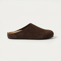 The Dual Stride Dark Brown Suede Slip-On Mules