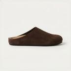 The Dual Stride Dark Brown Suede Slip-On Mules