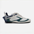 The Dual Stride Women's White Vintage Trek Retro Trainer Sneakers