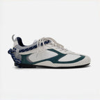 The Dual Stride Women's White Vintage Trek Retro Trainer Sneakers