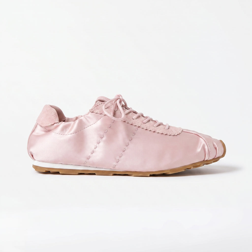 The Dual Stride Satin Ballet Trainer Sneakers