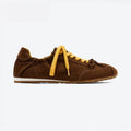 The Dual Stride Brown & Yellow Retro Casual Sneakers
