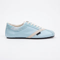 The Dual Stride Baby Blue Velvet Spliced Retro Sneakers
