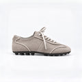 The Dual Stride Gray Suede Retro Sneakers
