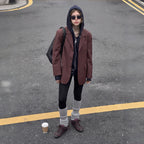 The Dual Stride Burgundy Vintage Trek Retro Trainer Sneakers