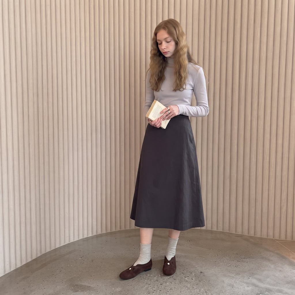 The Dual Stride Dark Brown Suede Cross‑Strap Ballet Flats