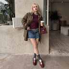 The Dual Stride Women’s Red Brown 2‑Way Wear Retro Sneakers