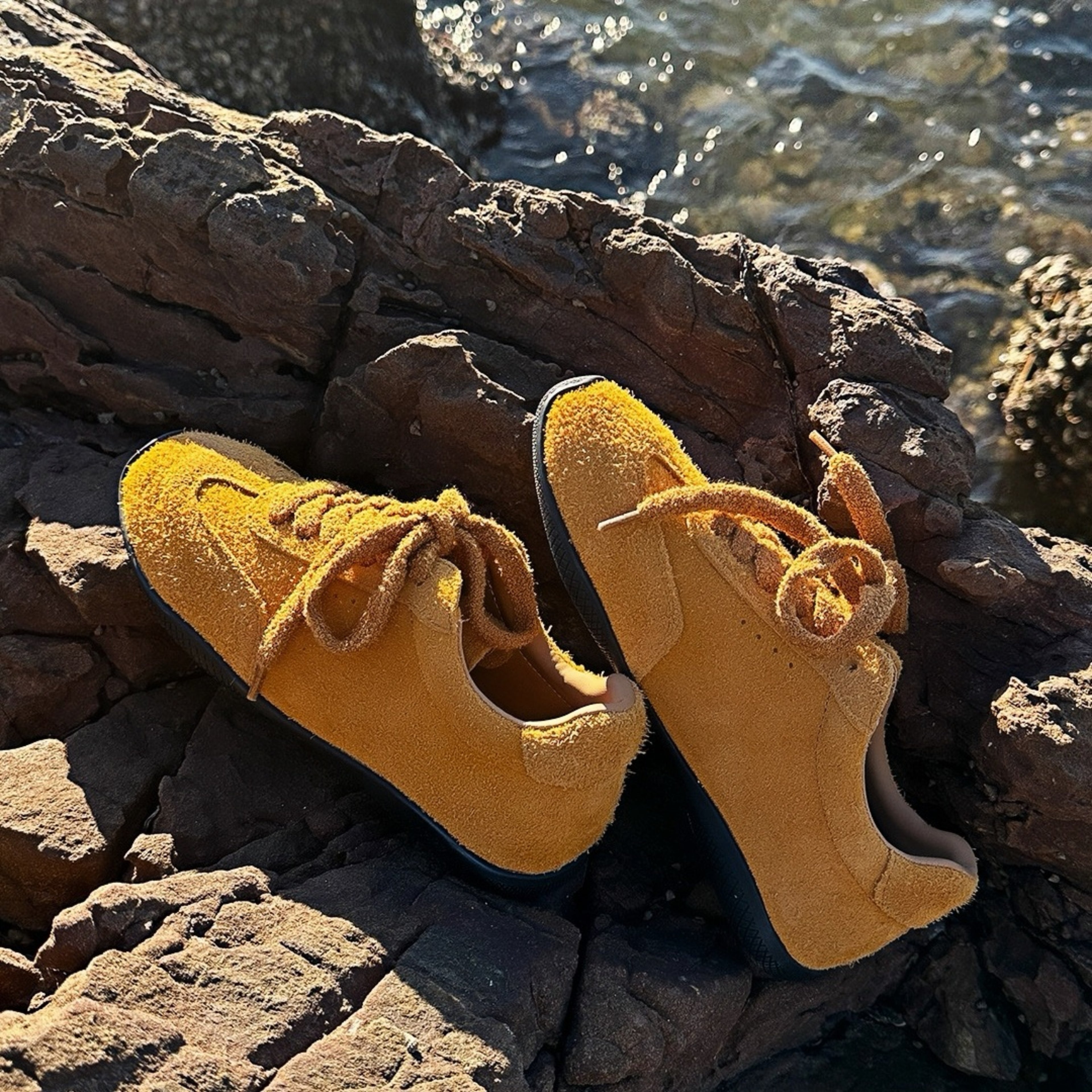 The Dual Stride Women's Comfortable Yellow Sneakers