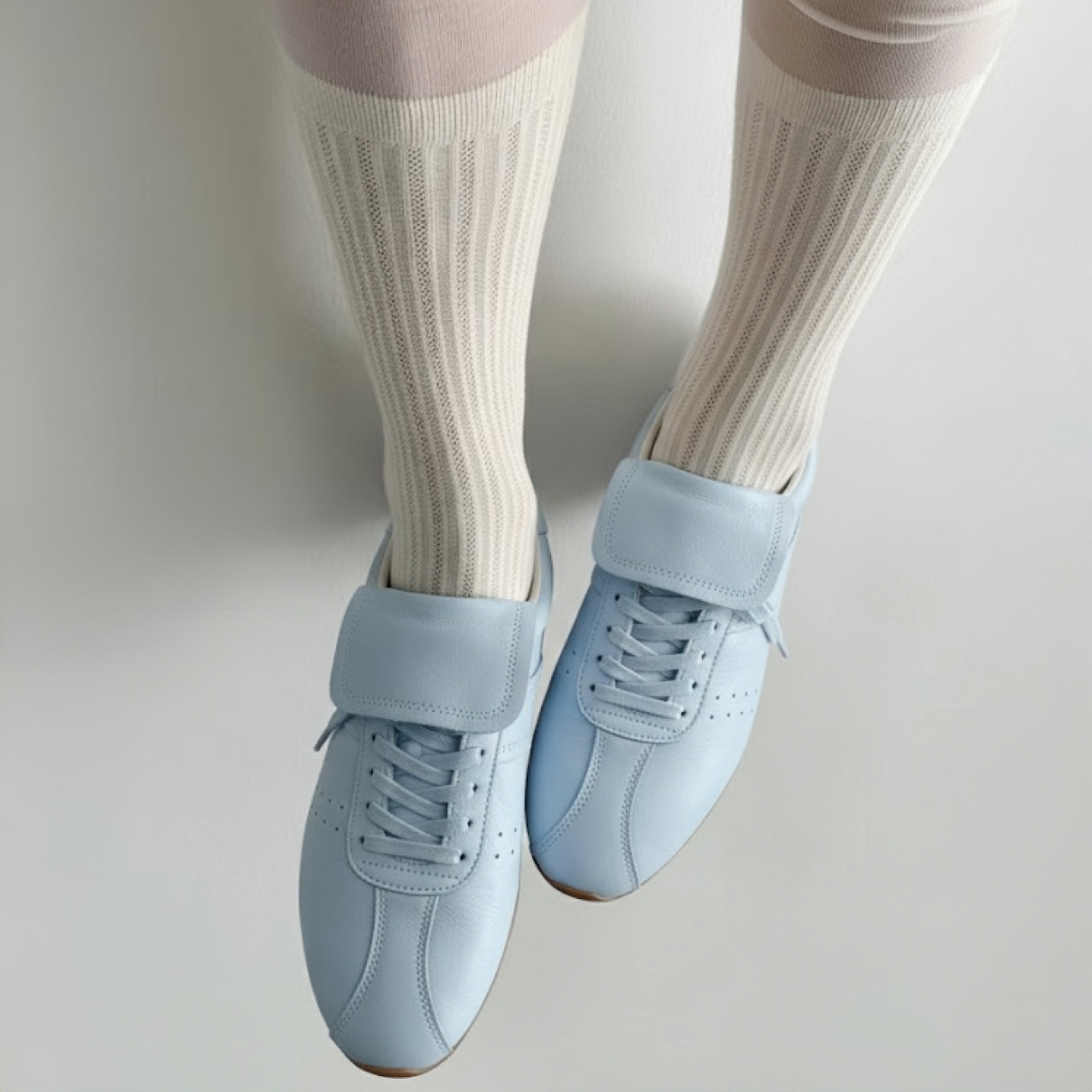 The Dual Stride Women's Retro Genuine Tiffnay Leather Sneakers