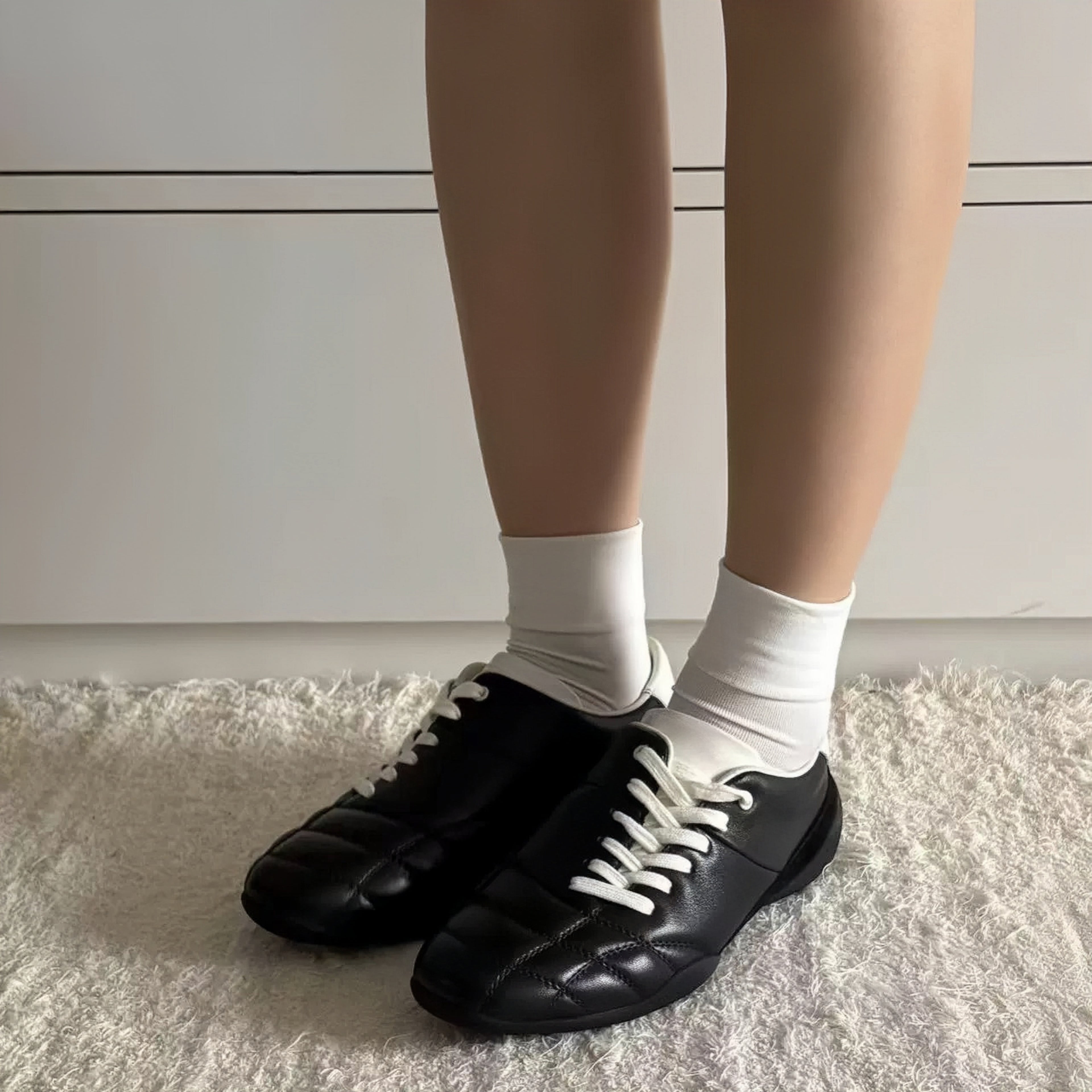 The Dual Stride  Women's Genuine Leather Casual Flat Sneakers