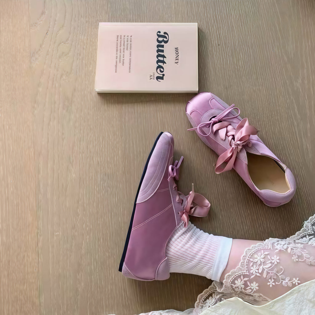 The Dual Stride Women's Pink Ballet Satin Shoes