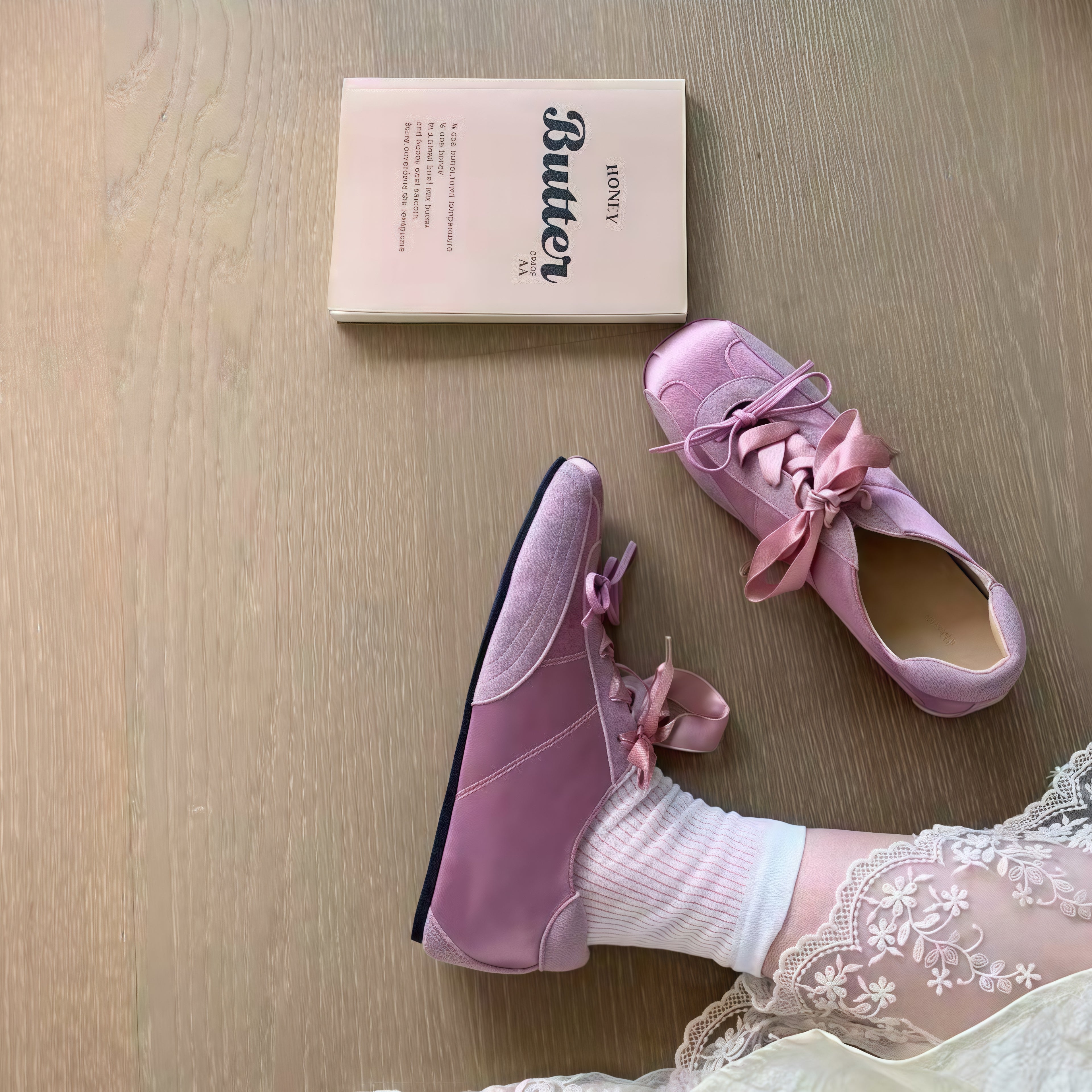 The Dual Stride Women's Pink Ballet Satin Shoes