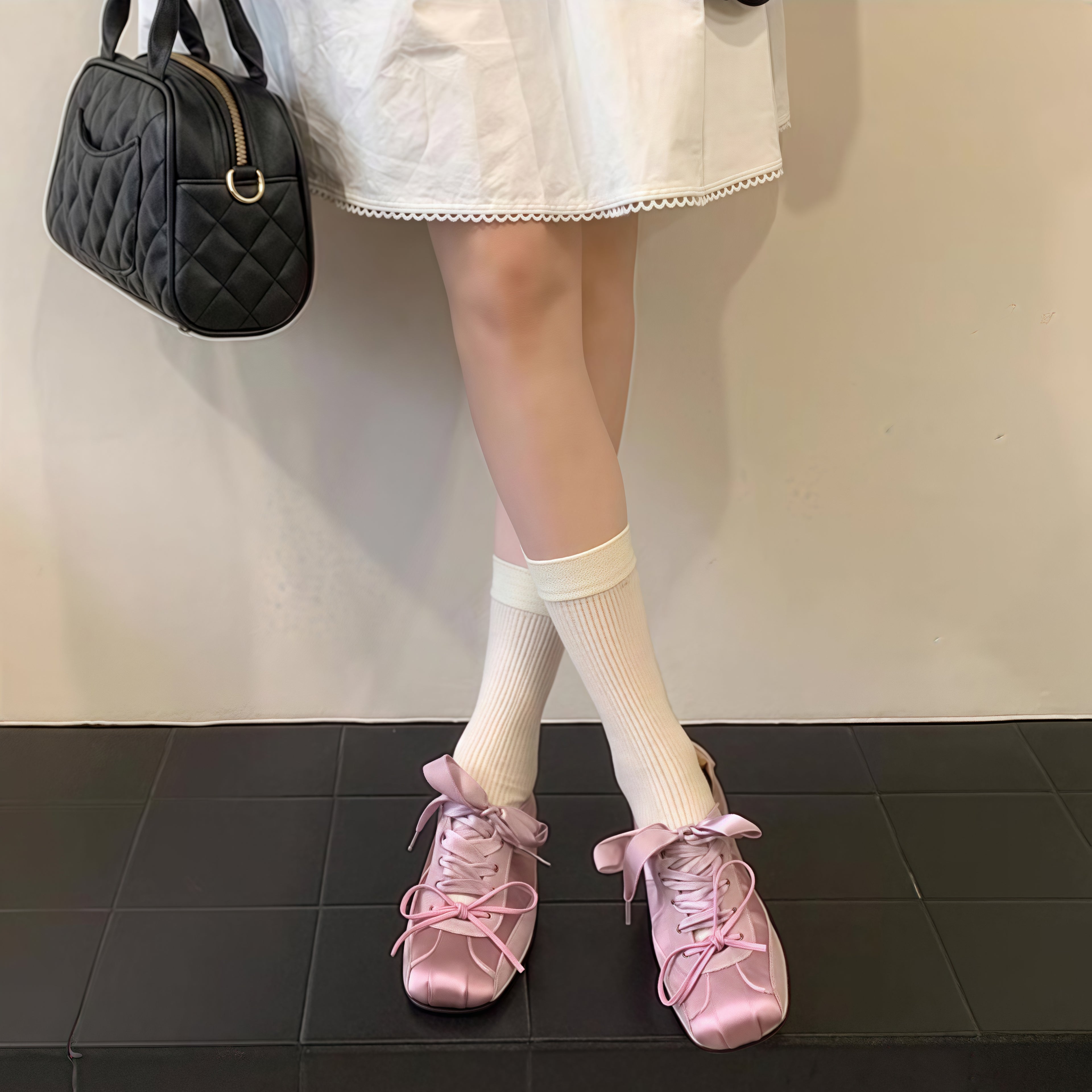 The Dual Stride Women's Pink Ballet Satin Shoes