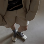 The Dual Stride Minimalist  White Split-Toe Ballet Flats
