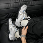 The Dual Stride Men's Grey Nomad Cyber-Mesh Sneaker