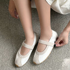 The Dual Stride White Mary Jane Sneaker Flat