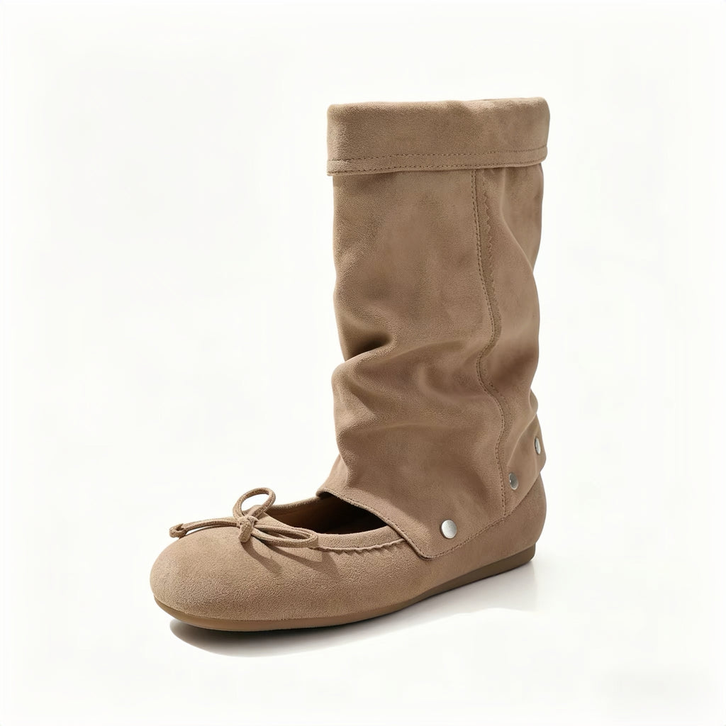 The Dual Stride Convertible Suede Ankle Boots