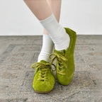 The Dual StrideRetro Olive Green Suede Casual Sneakers