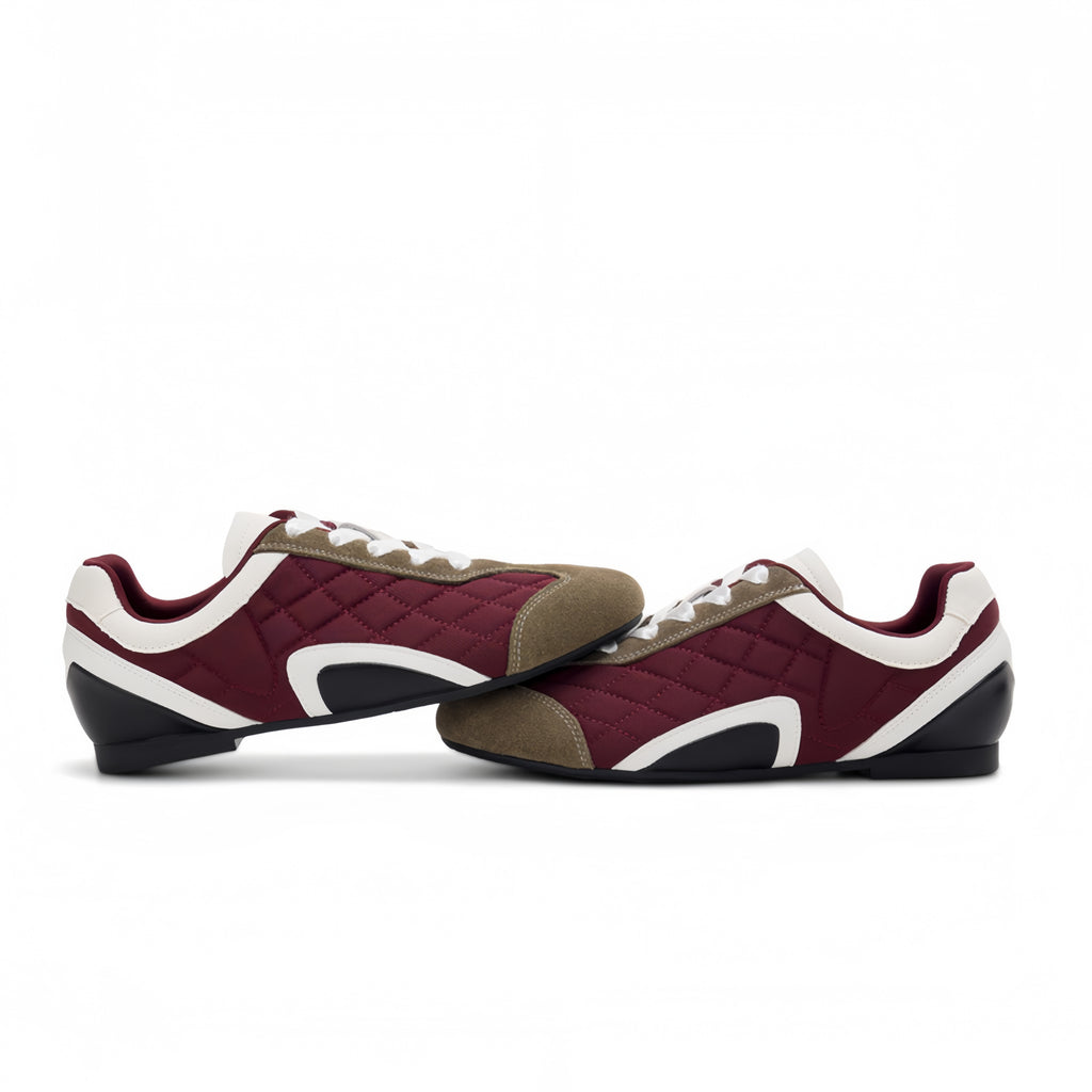 The Dual Stride Red Vintage Diamond pattern Casual Shoes