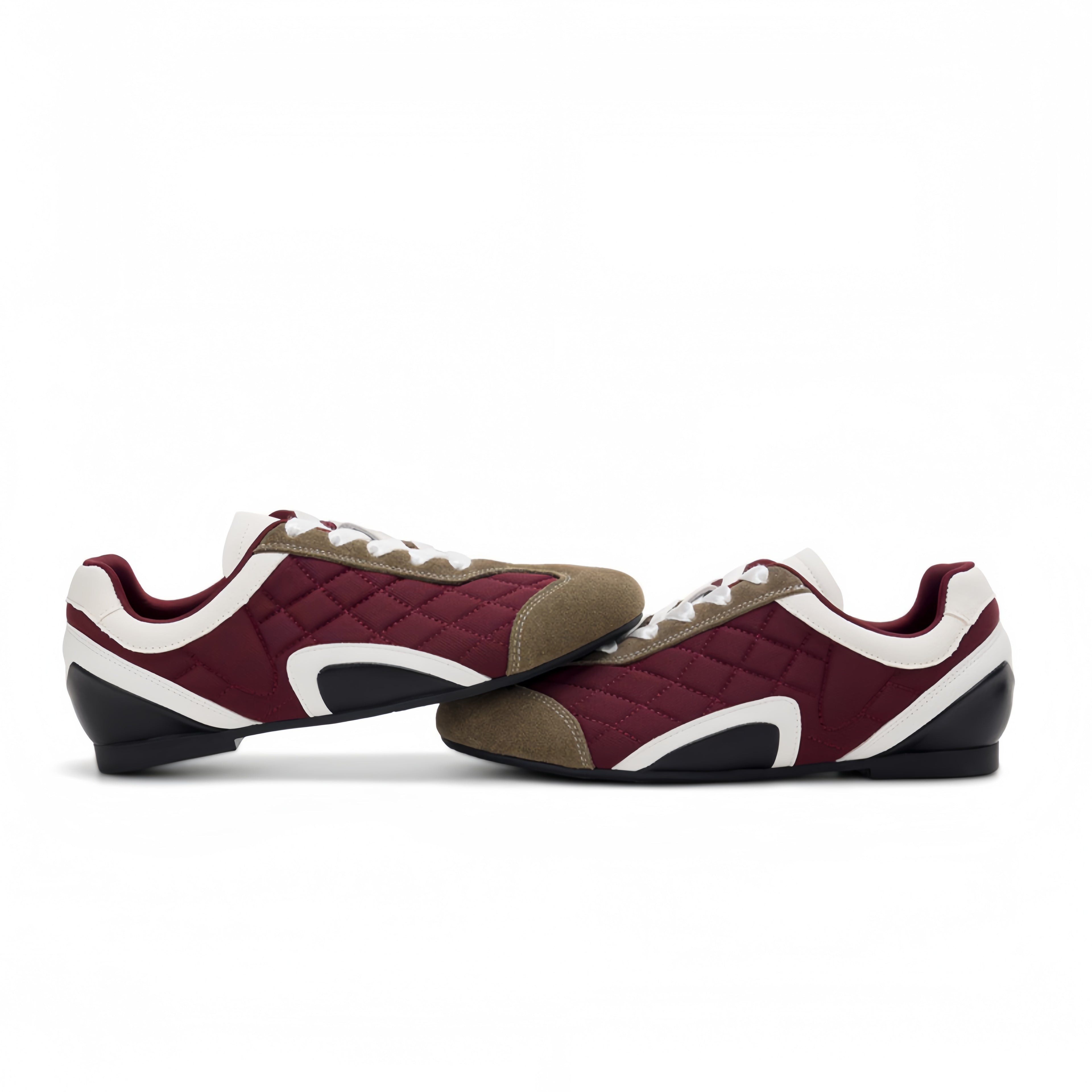 The Dual Stride Red Vintage Diamond pattern Casual Shoes