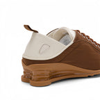 The Dual Stride Women’s Caramel Brown 2‑Way Wear Retro Sneakers